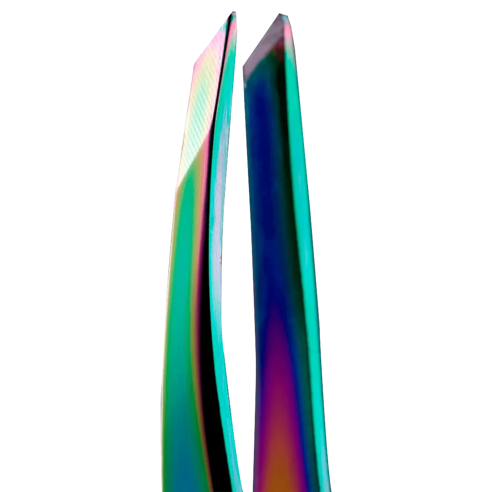 ZOLA Professional Slant Tweezers for Eyebrows RAINBOW