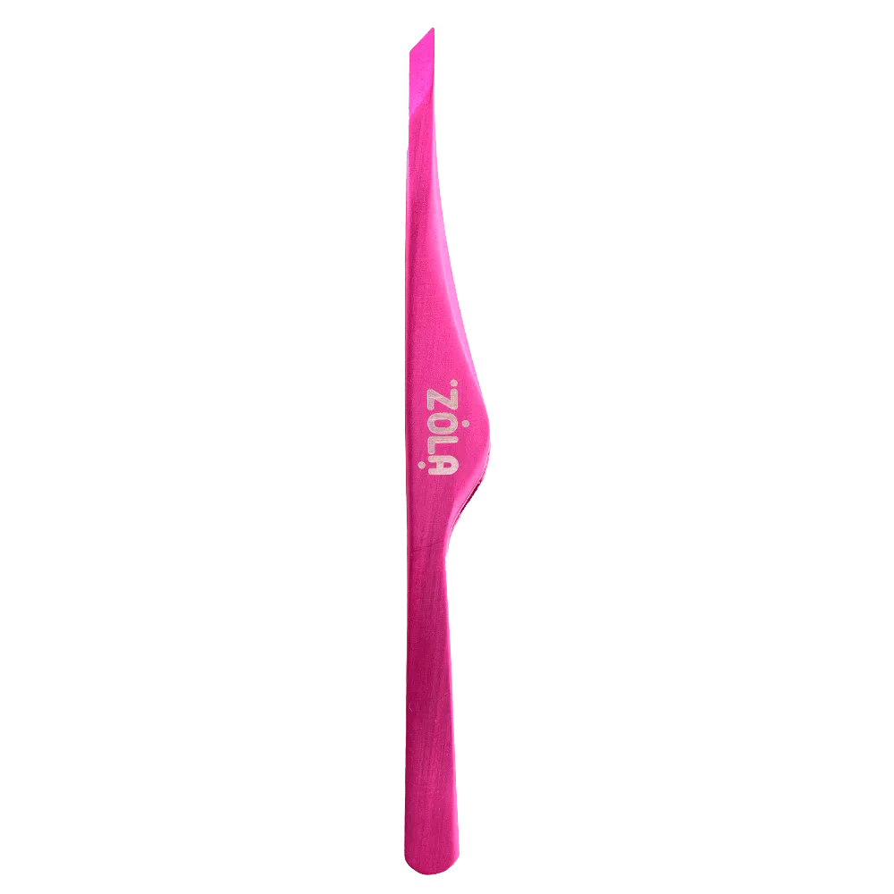 ZOLA Professional Slant Tweezers for eyebrows PINK