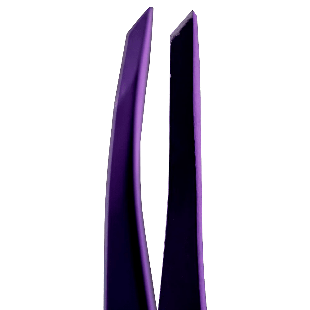 ZOLA Professional Slant Tweezers for eyebrows VIOLET - Level Up Beauty Supply