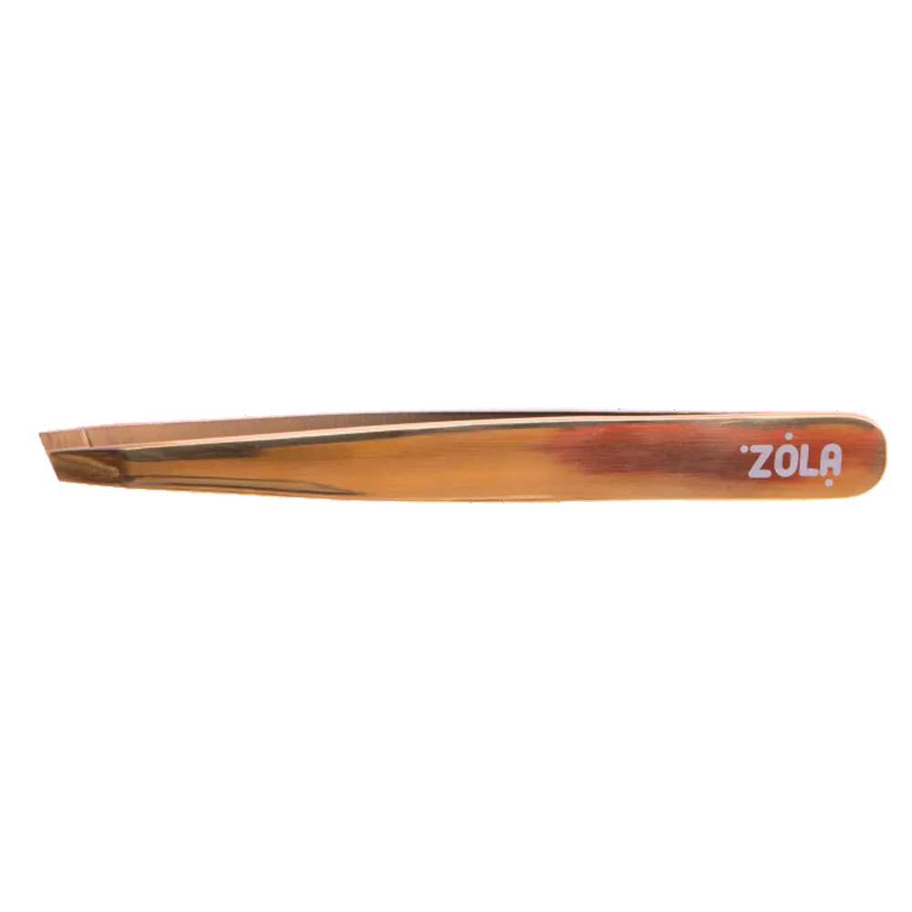 ZOLA Professional Slanted Eyebrow Tweezers GOLD