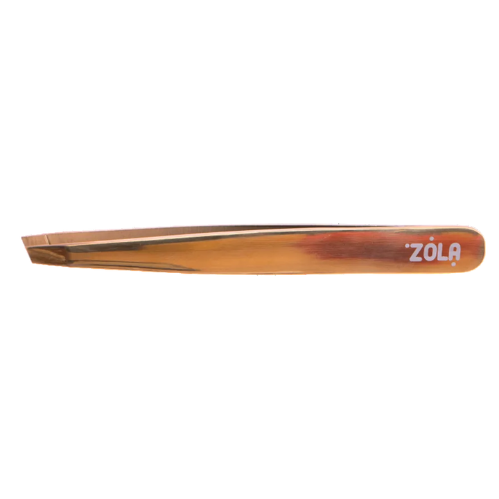 ZOLA Professional Slanted Eyebrow Tweezers GOLD