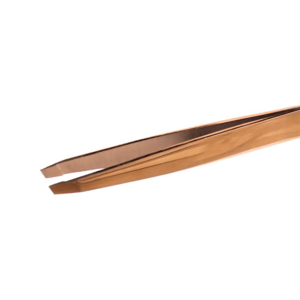 ZOLA Professional Slanted Eyebrow Tweezers GOLD - Level Up Beauty Supply