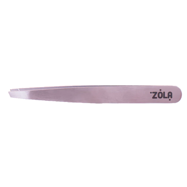 ZOLA Professional Slanted Eyebrows Tweezers SILVER