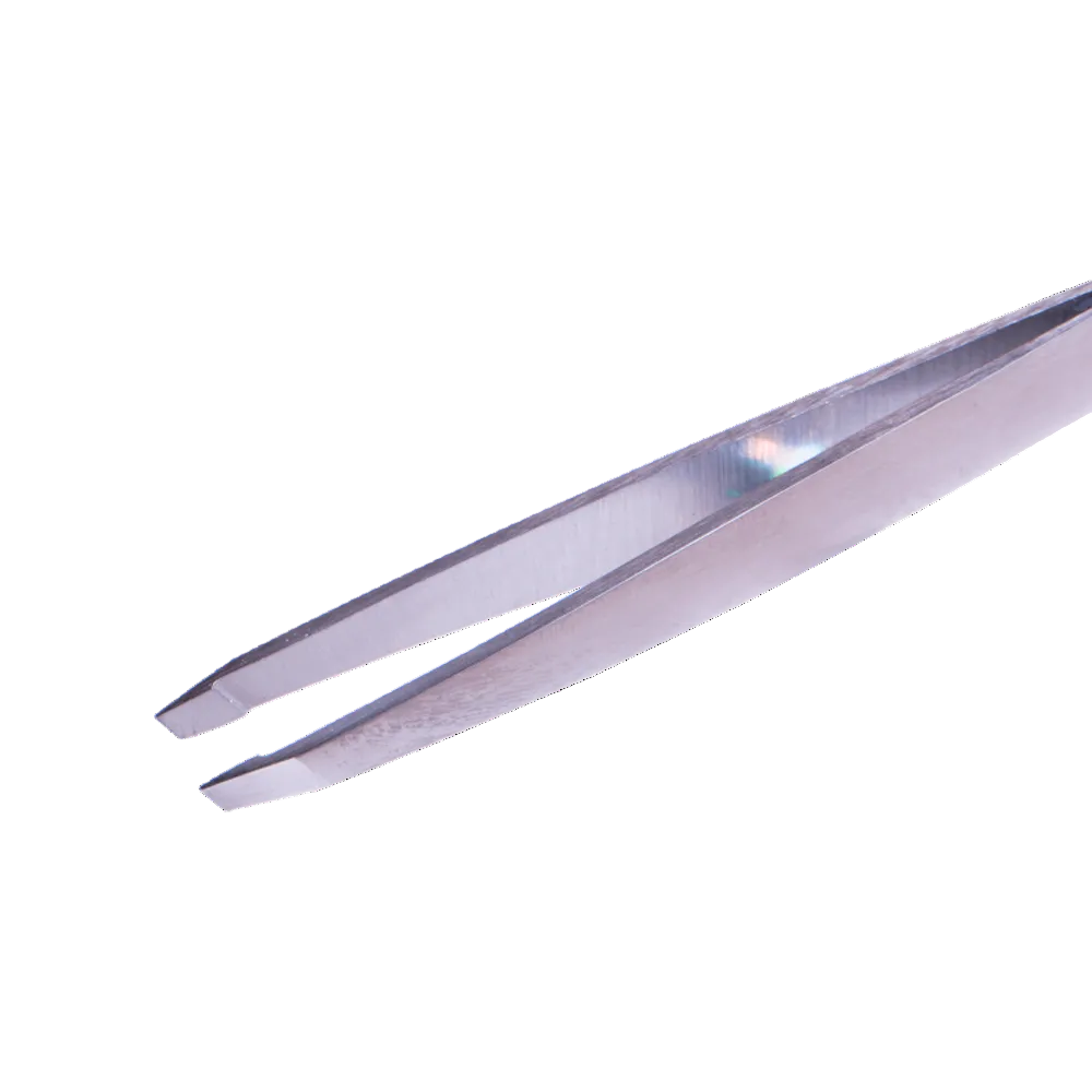 ZOLA Professional Slanted Eyebrows Tweezers SILVER