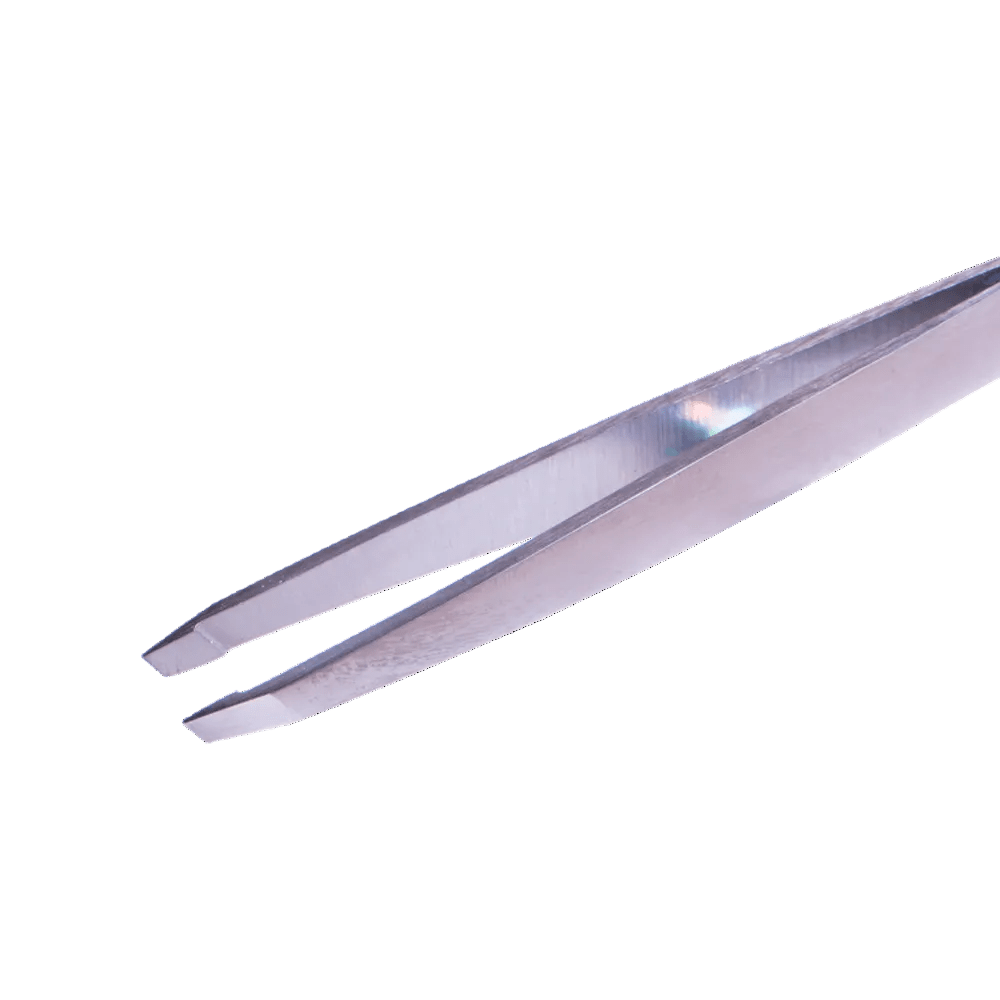 ZOLA Professional Slanted Eyebrows Tweezers SILVER - Level Up Beauty Supply