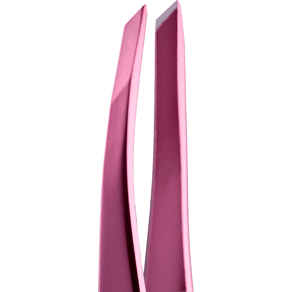 ZOLA Professional Slant tweezers for eyebrows LIGHT PINK - Level Up Beauty Supply