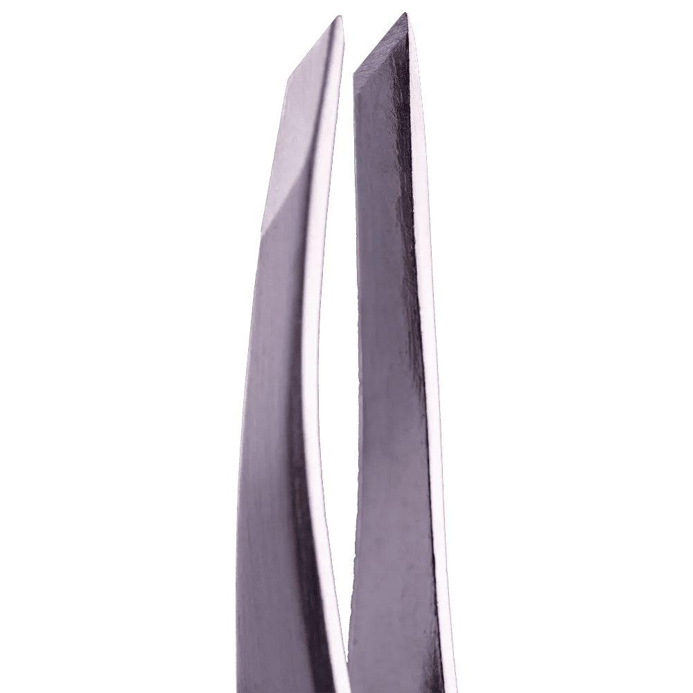 ZOLA Professional Slant tweezers for eyebrows SILVER - Level Up Beauty Supply