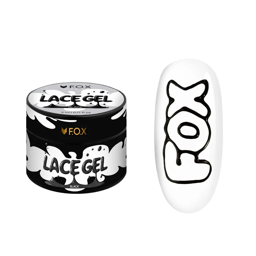 F.O.X Lace Gel Black, 5 ml