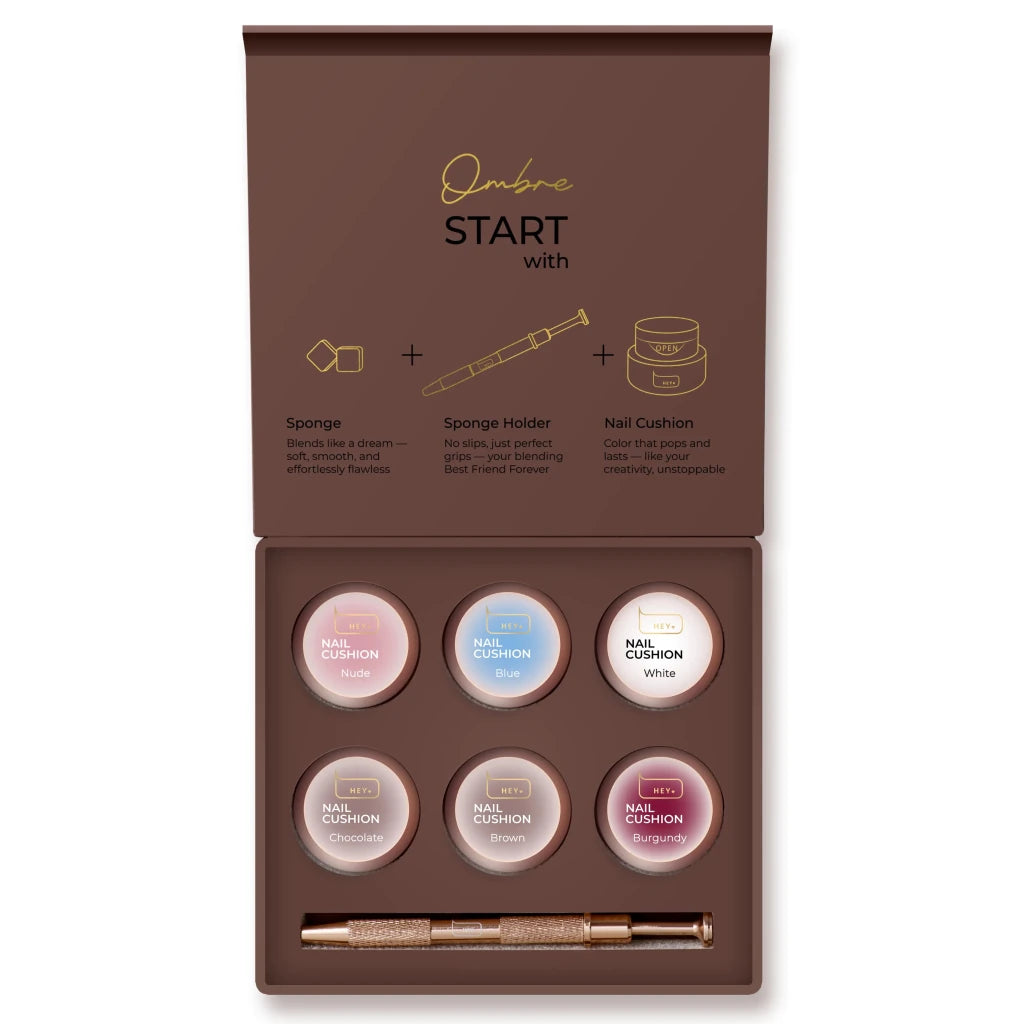 HEYLOVE, Nail cushion set «Brown», 6 pcs - Level Up Beauty Supply