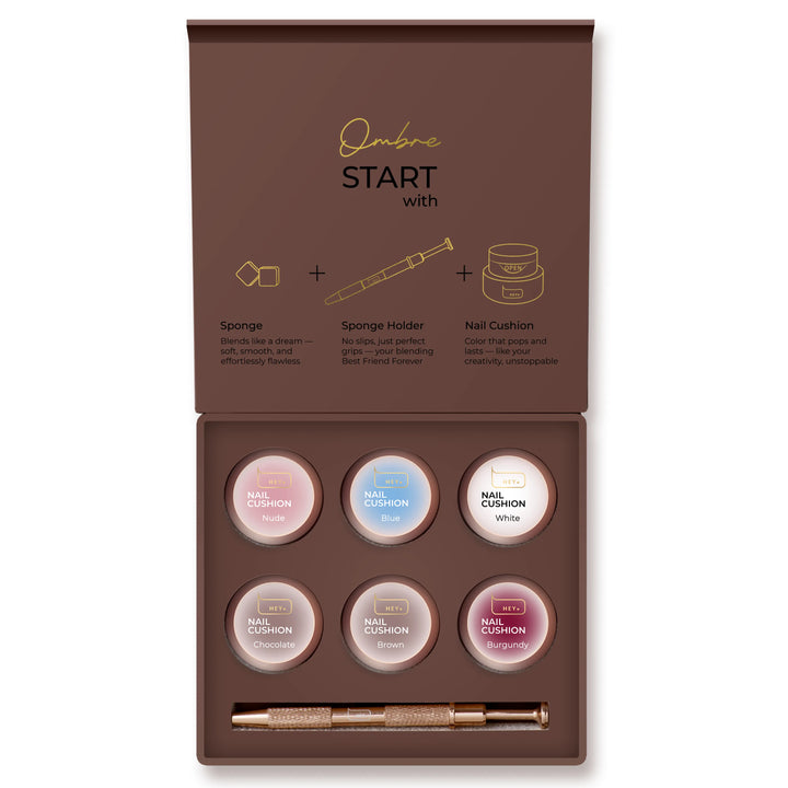 HEYLOVE, Nail cushion set «Brown», 6 pcs