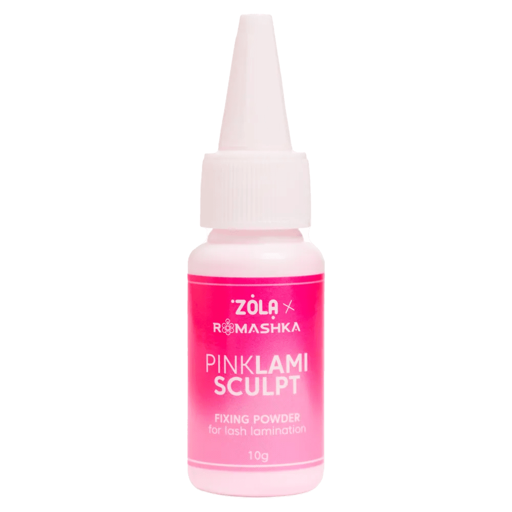 ZOLA x Romashka Fixing powder for lash lamination Pink LamiSculpt 10 g - Level Up Beauty Supply