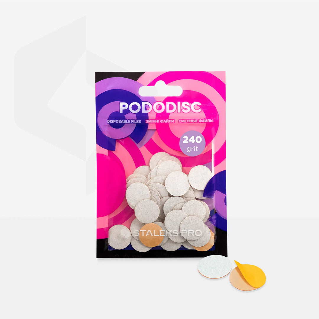 Staleks Disposable white files for pedicure disc PODODISC S EXPERT (50 pcs)