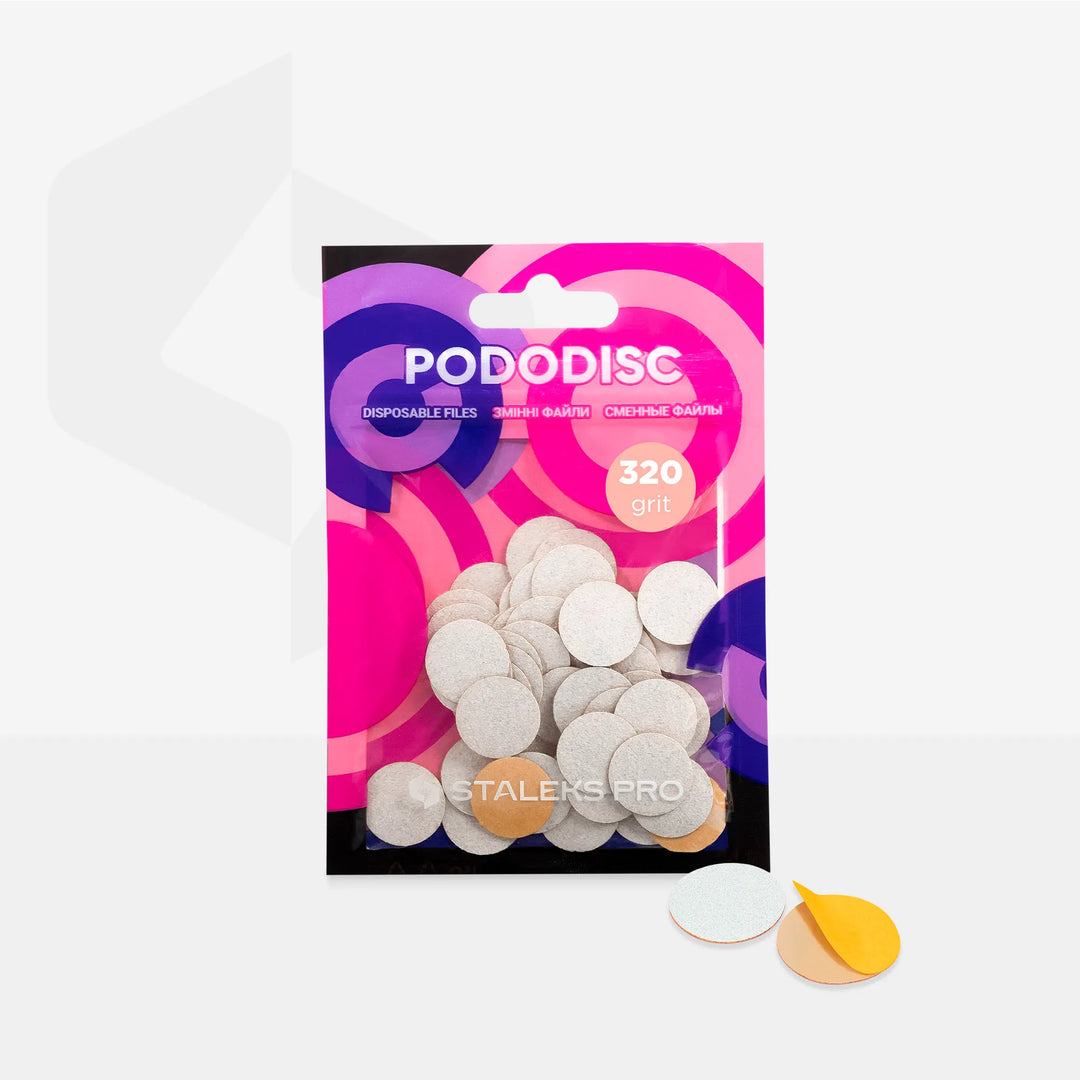 Staleks Disposable white files for pedicure disc PODODISC S EXPERT (50 pcs)
