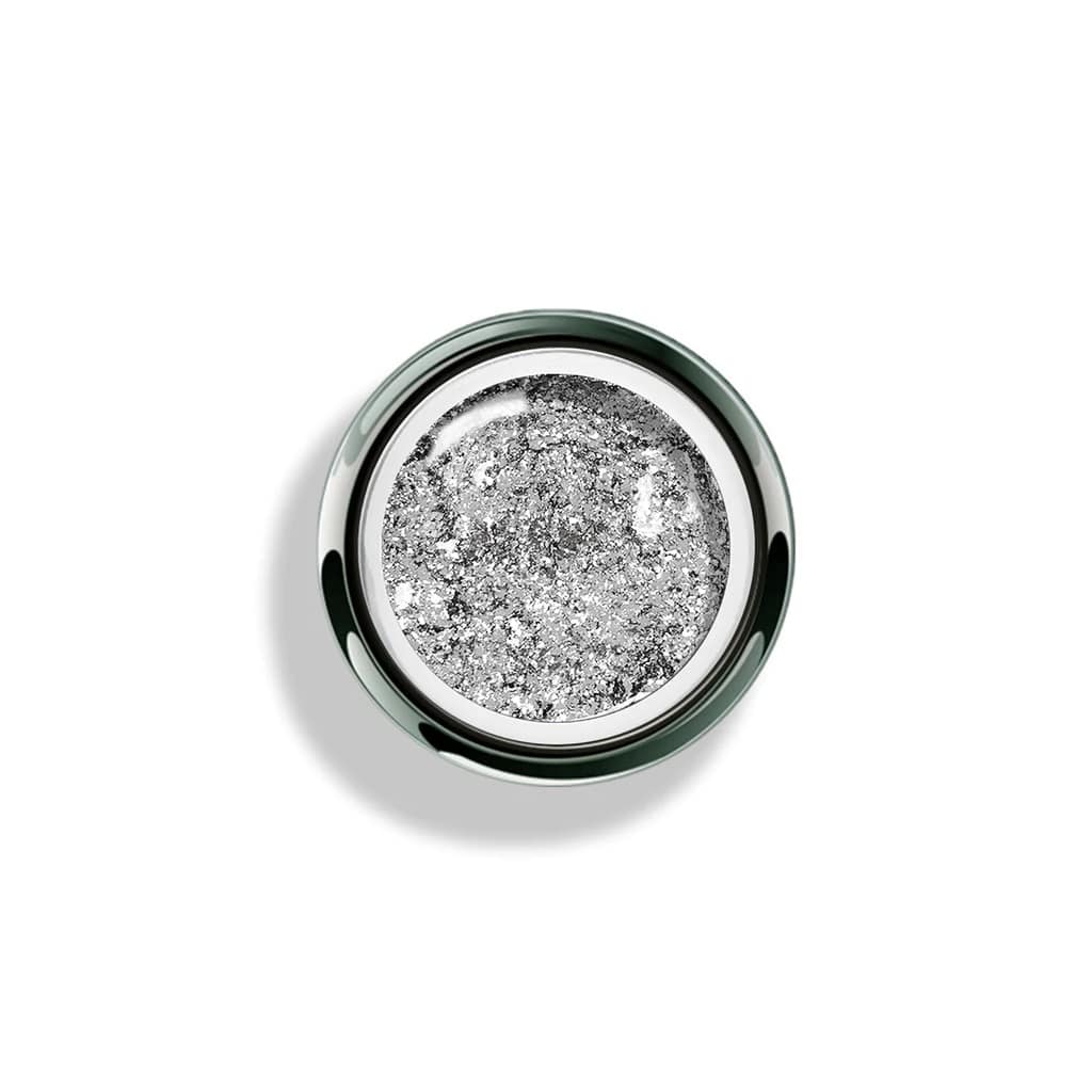 AKZENTZ GEL PLAY - Glitz White Gold Leaf 4g/.14oz - Level Up Beauty Supply