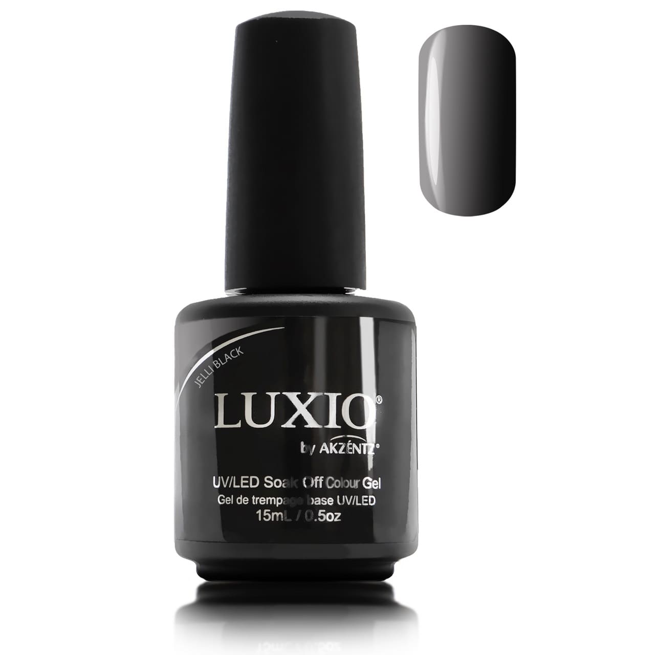 Luxio Colour gel - JELLI BLACK 15ml/.5oz - Level Up Beauty Supply